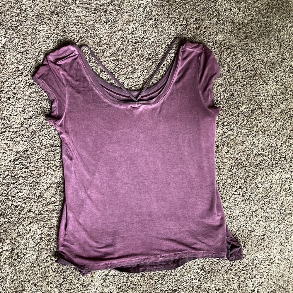 Wine color American Eagle “soft and sexy” shirt